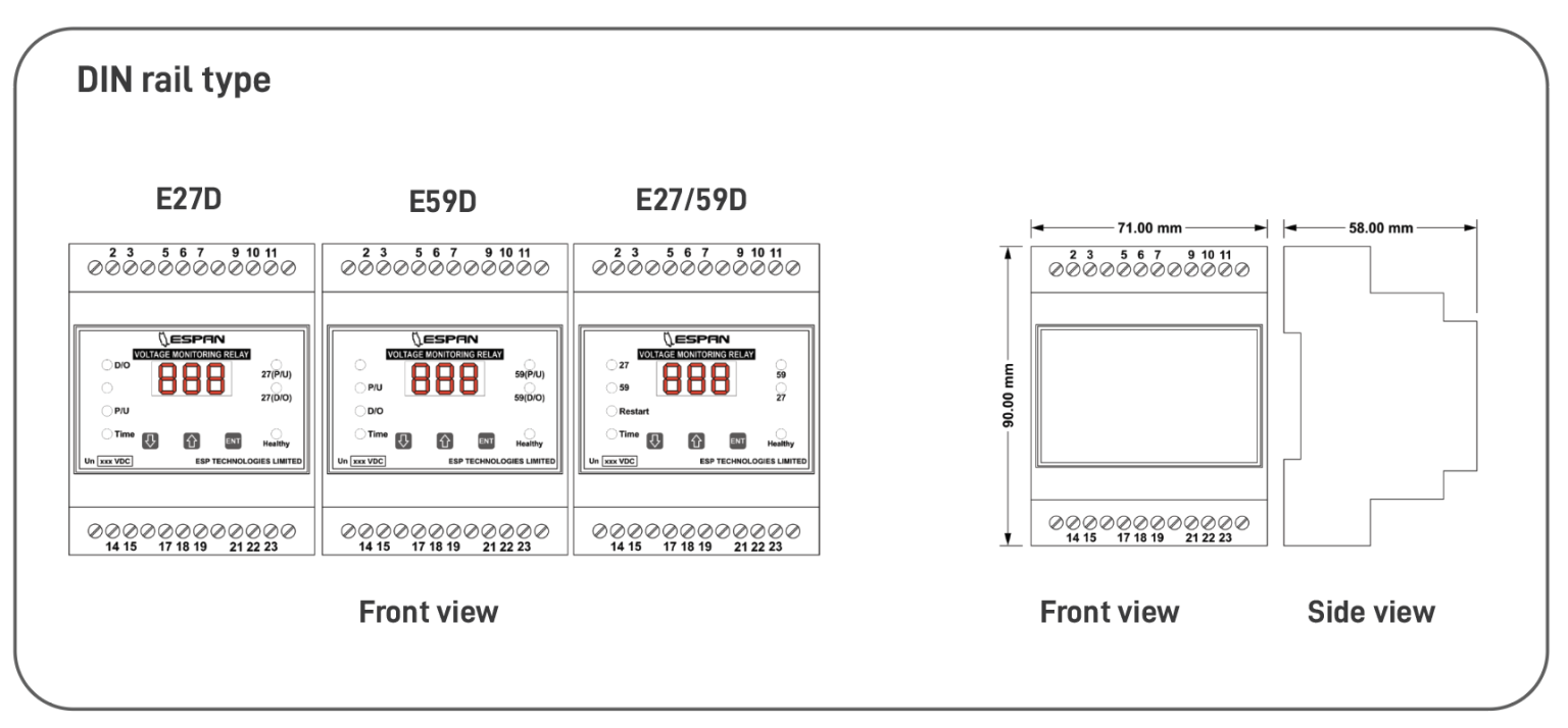 DIGITAL DC VOLTAGE MONITORING RELAY ESPOWER
