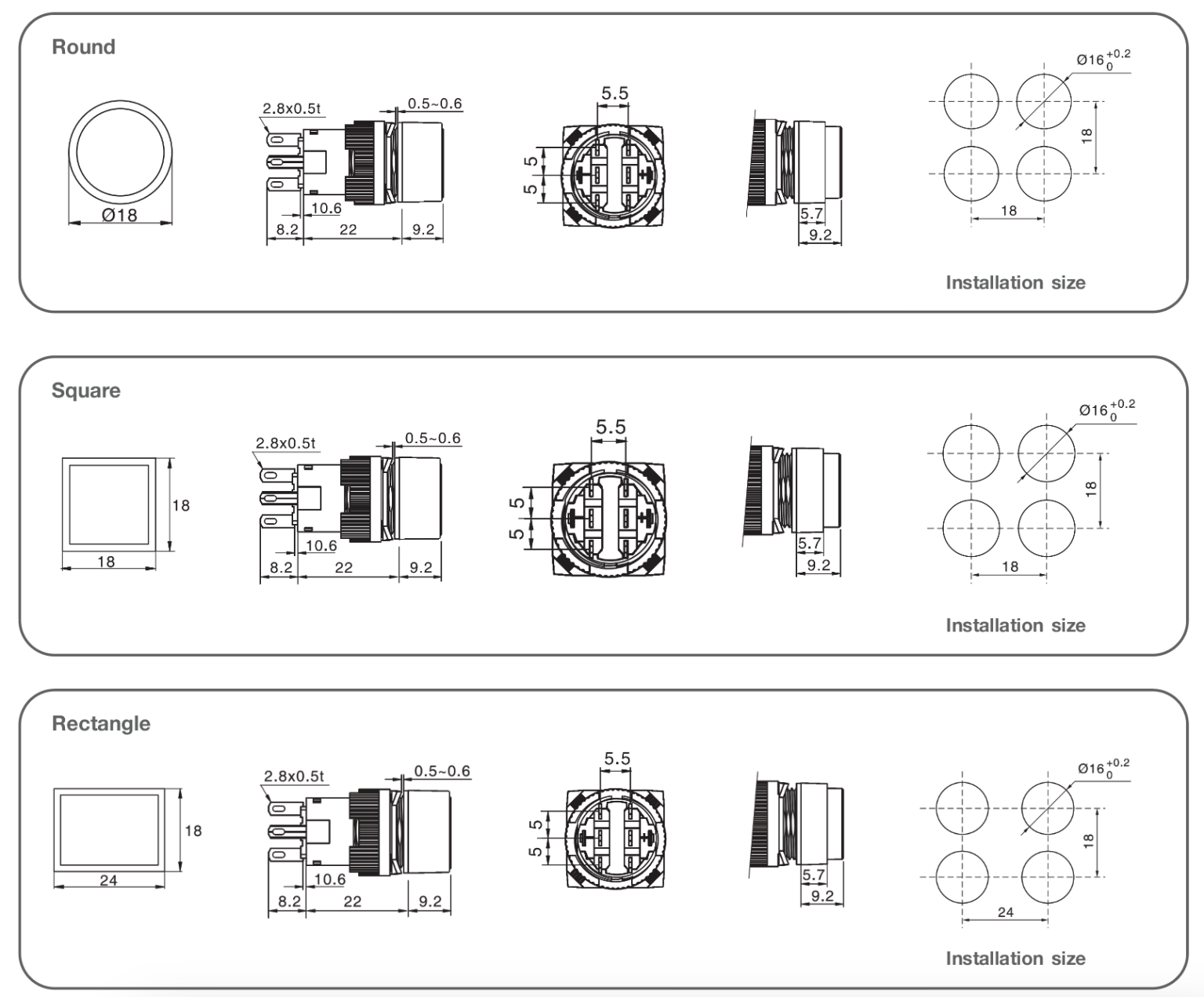 PUSH BUTTON SWITCH (NPB16) - ESPOWER
