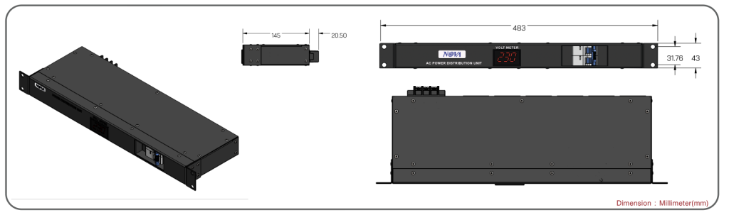 AC Power Distribution Unit -BR _Product Dimension