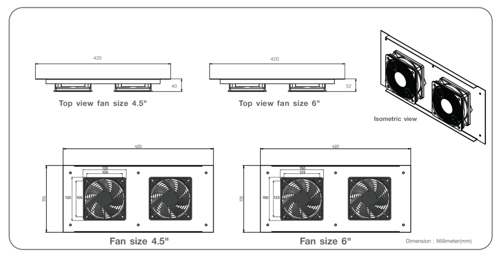 Dimension Cooling Fan Set