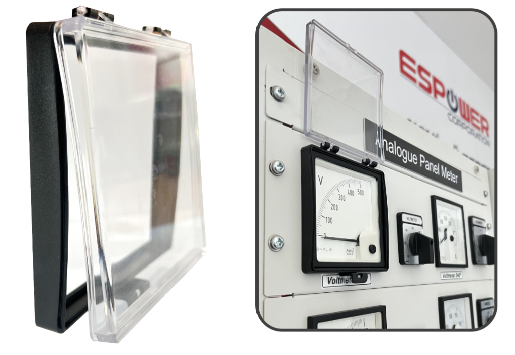 Transparent cover for meter