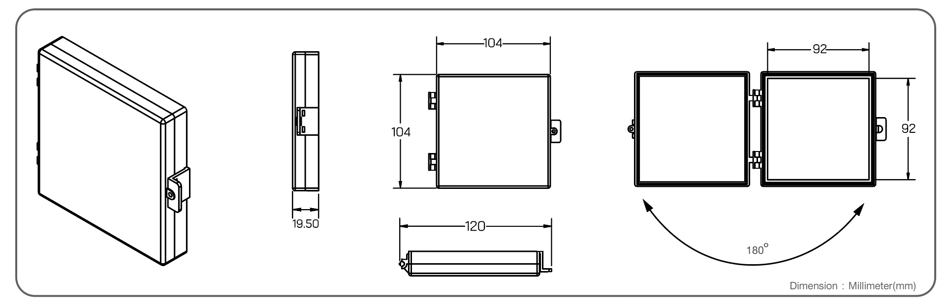 Transparent cover for meter_Dimension