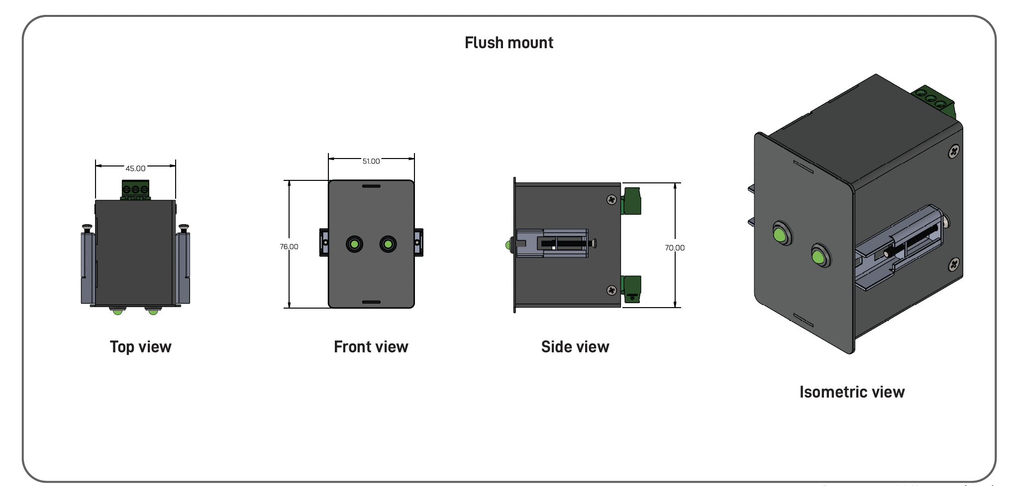 E95_Dimension Flush mount